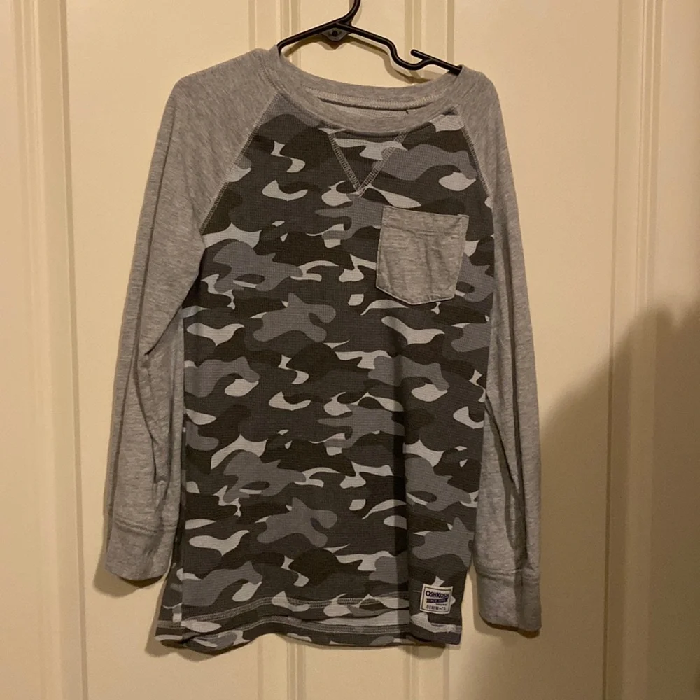 Gray camo long sleeve shirt by OshKosh B’gosh